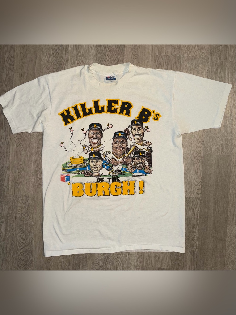Killer B's Of The Burgh! Graphic Tee - White with Yellow/Black Print